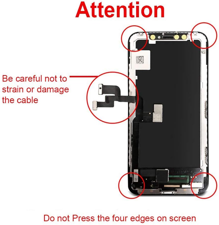DTLake Screen Replacement Compatible with iPhone Xs Screen Replacement 5.8 inch (Model A1920, A2097, A2098,A2099, A2100) Touch Screen Display digitizer Repair kit Assembly with Complete Repair Tools