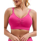 WOWENY Wireless Minimizer Bras for Women Comfortable Full Coverage Padded Bralettes Push Up Smoothing Bra