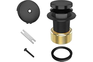SmartFloBath Bathtub Drain Tip Toe Tub Conversion Kit Assembly, Replacement Tub Drain Kit with One-Hole Overflow Faceplate an