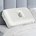 ibigbean Ear Piercing Pillow - Breathable Big Ear Hole Pillow - with Satin Smooth Pillowcase - 15.9''L x 11''W x 4''H - Come with Portable Backpack