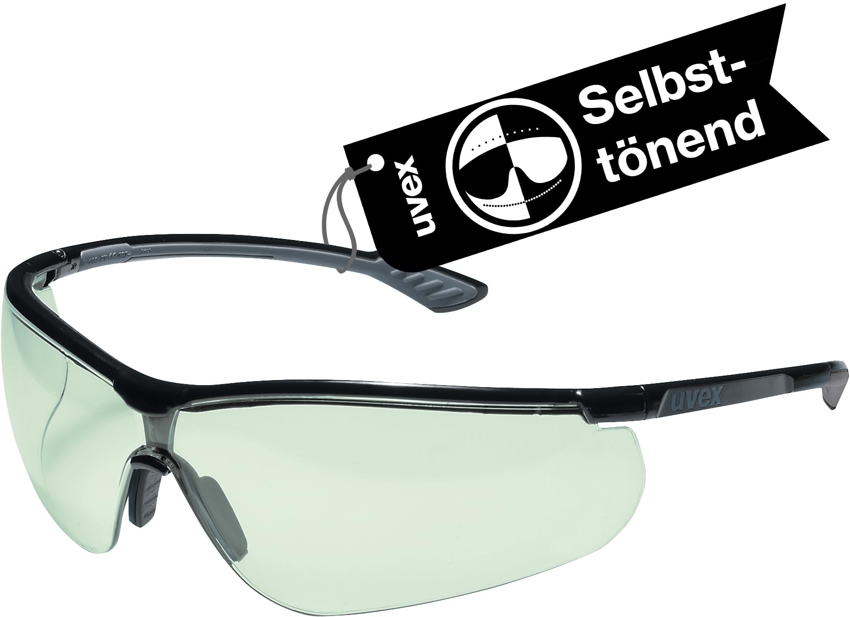 uvex Sportstyle Variomatic Temple Glasses – Self-tinting Lens – UV400 – Black/Anthracite