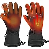 Metanthou Heated Gloves for Men Women, 5V 6000mAh Rechargeable Waterproof Non-Slip Electric Heating Glove for Outdoor Work, Cycling, Fishing, Hunting, Climbing, Hiking, Skiing in Winter(L)
