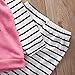 Baby Girl 2pcs Suit Outfit Arrow Pattern Pink Hoodies+Striped Long Pants Set (0-6months, Pink)