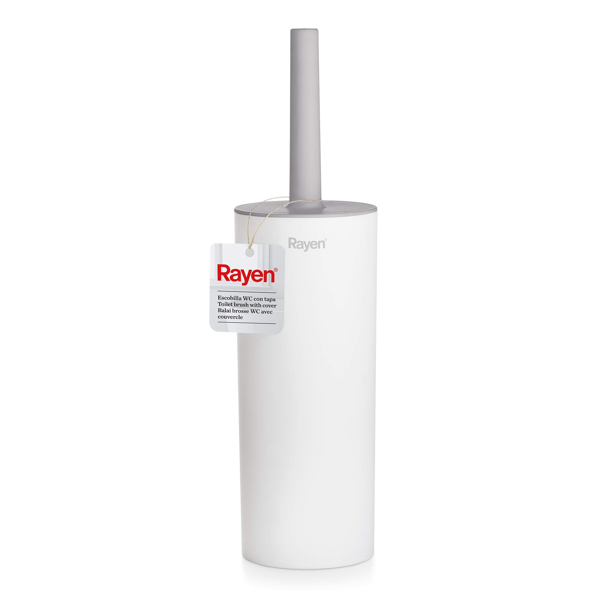 Rayen | WC Brush with Lid | Efficient Cleaning | Soft Touch | 14.5" x 3.6" | White