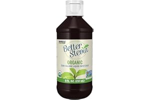 NOW Foods BetterStevia Organic Zero-Calorie Liquid Sweetener, Keto Friendly, Suitable for Diabetics, No Erythritol, 8-Ounce