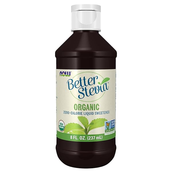 NOW FOODS BETTERSTEVIA ORGANIC ZERO-CALORIE LIQUID SWEETENER, KETO...