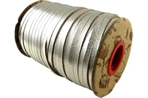 SPRINGFIELD LEATHER COMPANY Silver Foil Metallic Kangaroo Lace by SLC, 3/32" x 10 Yards