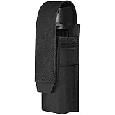 KRYDEX Flashlight Holster, Molle OC/Mace Spray Holder Adjustable Torch Carrier Multitool Case with Molle and Belt Loop