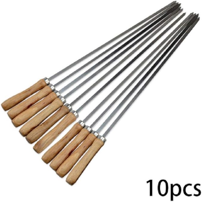 Utensilios De Cocina 16.5in 42cm Barbacoa De Madera Brochetas De