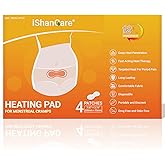 ishancare Heat Patches for Menstrual Cramp, 4 Count Adhesive Heating Patches for Period Cramps & Backache Soothe, Discreet, Portable & Disposable Heat Pads, Up to 12 Hours