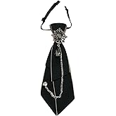 GHTIYLP Adjustable Ties for Women Vintage Womens Tie with Crystal, Pre-Tied Neck Tie for Women Girls Party School Work Casual