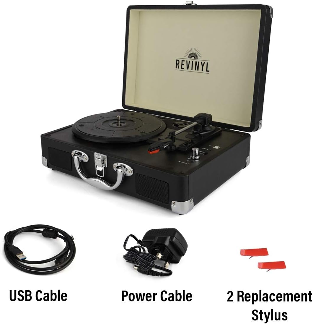 revinyl briefcase record player