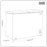 Baridi 199L Freestanding Chest Freezer with Adjustable Thermostat DH151 Black view 7