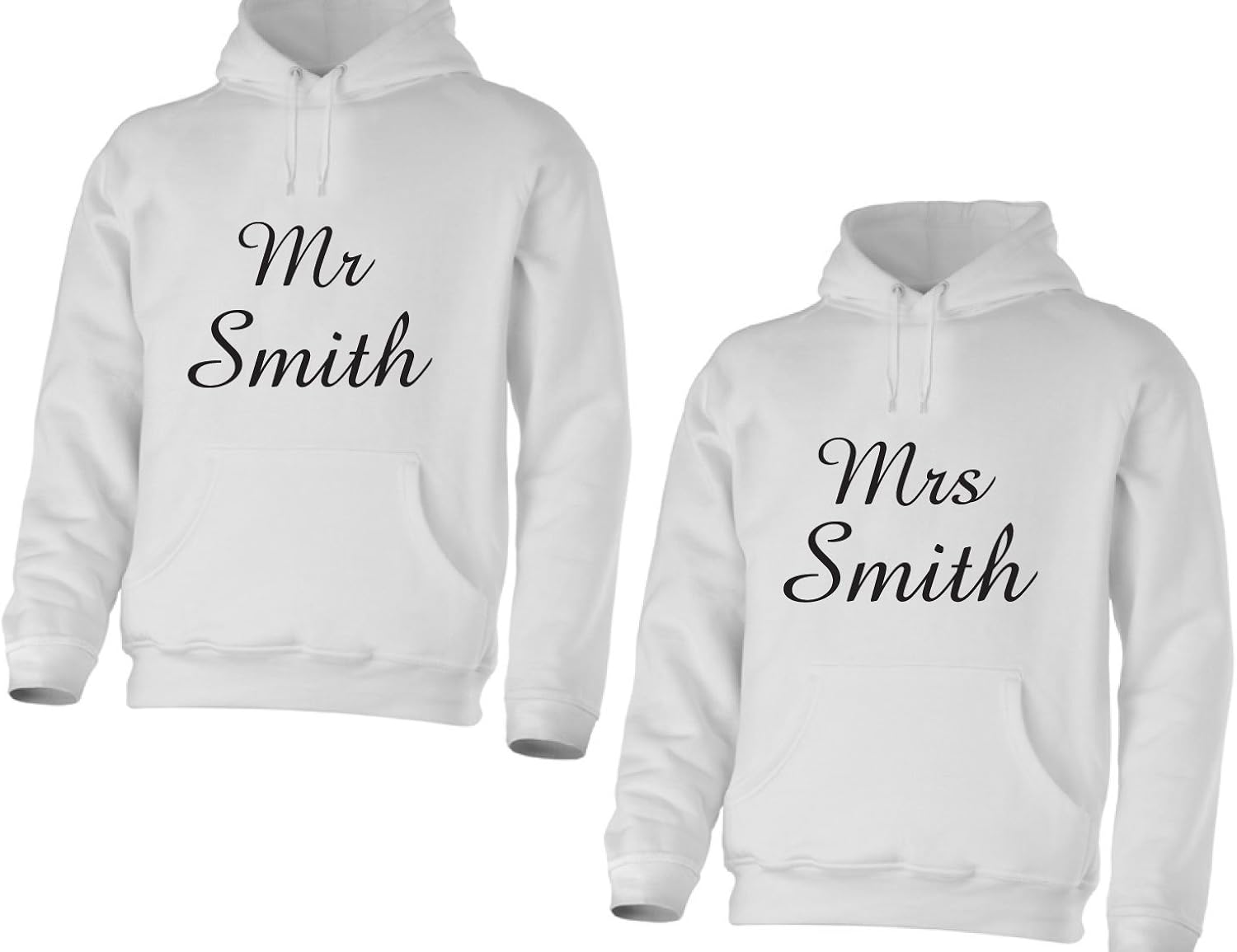 Mr and mrs personalised hoodies Clearance