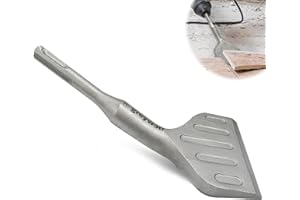 Greywolf SDS Plus Chisel Drill Bit, 3 Inch 20° Crank Angle Wide Bend Chisel, 40CrMo Alloy Floor Scraper, Tile Removal for SDS Plus Rotary Hammer Drill Attachment