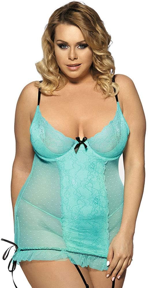 YCWY Women's Plus Size Lingerie, Hollow Out underwear Sexy Lingerie Women Mini Underwear Ladies 2 Piece,3XL