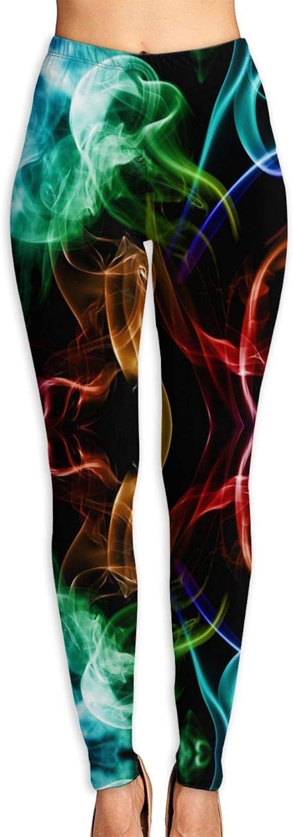 Amazon Co Jp カラフルな雲 吸汗速乾 Uvカット ヨガウェア レディース スポーツレギンス 柄パンツ 服 ファッション小物