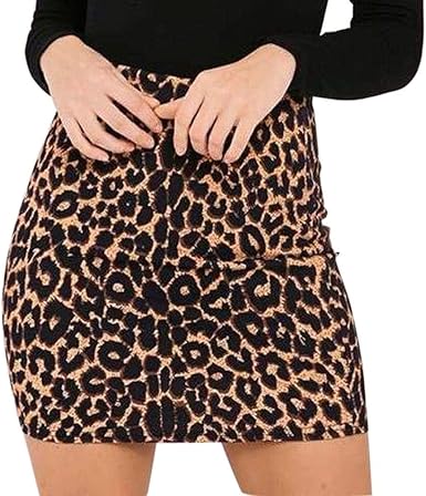 short leopard print skirt