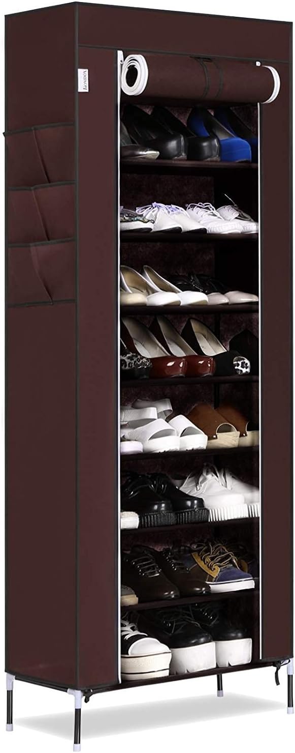 Anva Easy to Assemble & Light Weight Foldable 9 Layer 9 Grid Shelves Shoe Rack