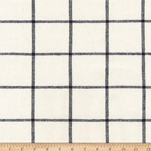 Kaufman Essex Yarn Dyed Classic Wovens Linen Check Nautical, Fabric by the Yard