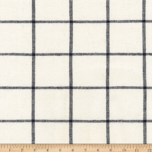 Kaufman Essex Yarn Dyed Classic Wovens Linen Check Nautical, Fabric by the Yard
