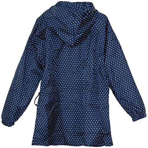 ShedRain Packable Anorak Jacket Lightweight BITTY DOT Blue, Large / X-Large - Thumbnail 3
