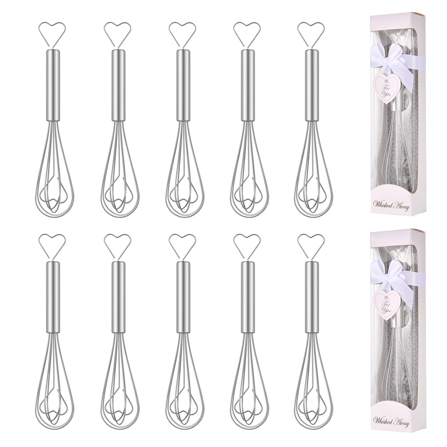 Sunch Craft 30 Pcs Mini Whisk Heart Shaped