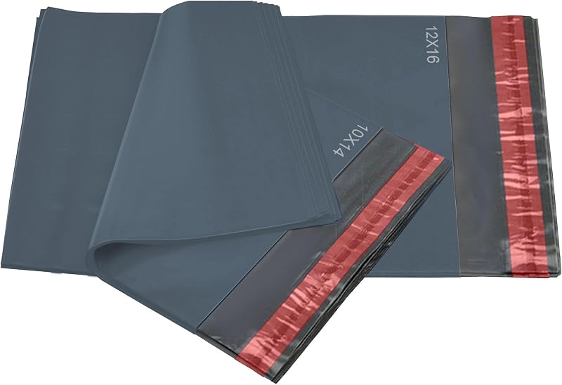 iSOUL 50 Mixed Grey Mailing Bags 2 Sizes Self Seal 60µm 25 each A6 to A4