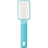 CALA Silky Glide Pro Callus Remover Foot File (Aqua), Stainless Steel Micro-File with Wide Surface for Wet or Dry Skin, Soft Grip Handle for Comfort &amp; Control, Reusable Travel Tool