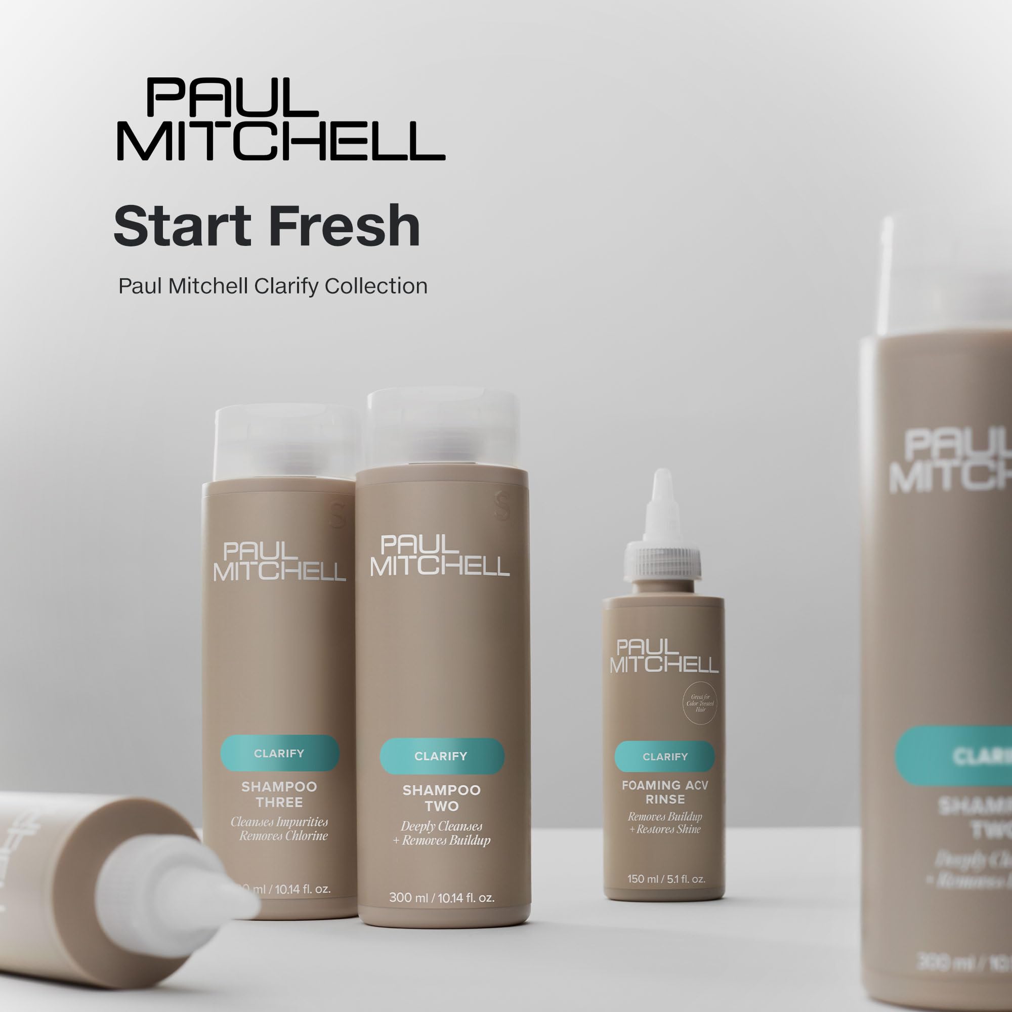 Paul Mitchell Shampoo Three, Clarifying Shampoo, Cleanses Impurities + Removes Chlorine, For All Hair Types, Great For Swimmers