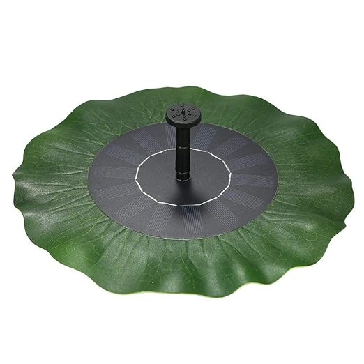 AUFUN 1.4W Solar Springbrunnen, Lotusblatt Teichpumpe Brunnen Solarpumpe Fontäne für Gartenteiche, Fisch-Behälter, Garten Spr