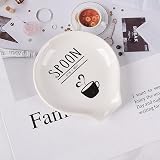Mini Ceramic Coffee Spoon Holder with Funny Word Pattern view 4