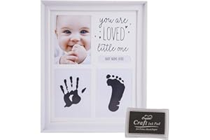 TRLREQ Baby Handprint & Footprint Kit - Memory Art Frames for Baby Shower Gifts, Nursery Decor
