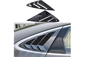 CEBAT 2PCS ABS Carbon Fiber Sport Style Rear Side Window Louvers Air Vent Scoop Sun Shade Shutter Panel Cover Auto Exterior Decoration Trim Accessories for Hyundai Sonata DN8 2020-2024