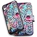 Vofolen Case for iPhone XR Case Wallet Leather PU Flip Cover Folio Detachable Magnetic Slim Shell Dual Layer Heavy Duty Protective Bumper Armor Wristband Card Holder for iPhone XR 10R Flower Mandala