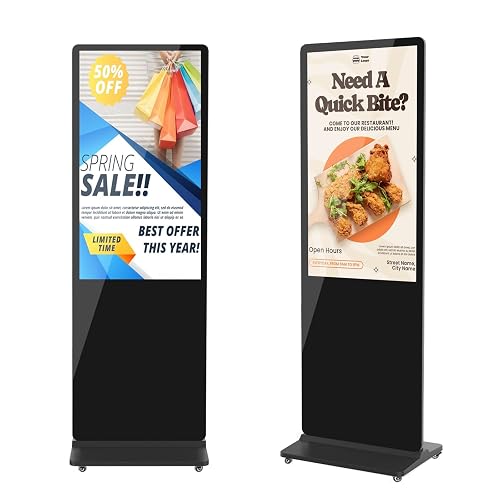MWE 43 Inch Digital Signage Displays, 4K LCD Screen Indoor Floor ...