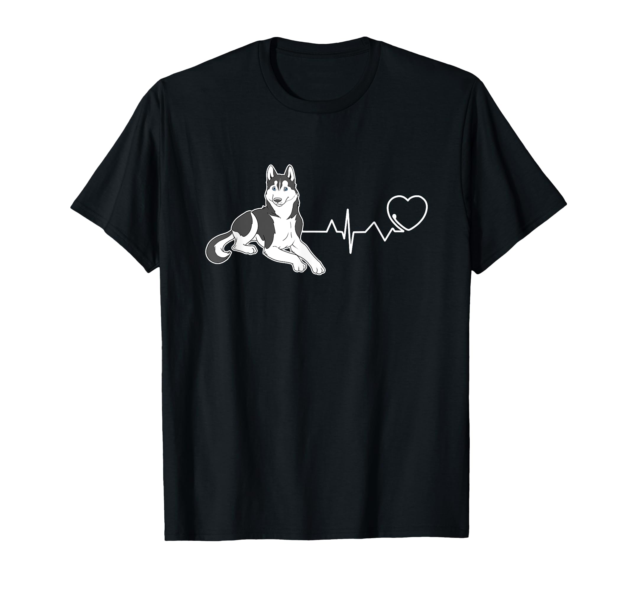 Siberian Husky Dog Heartbeat T-Shirt