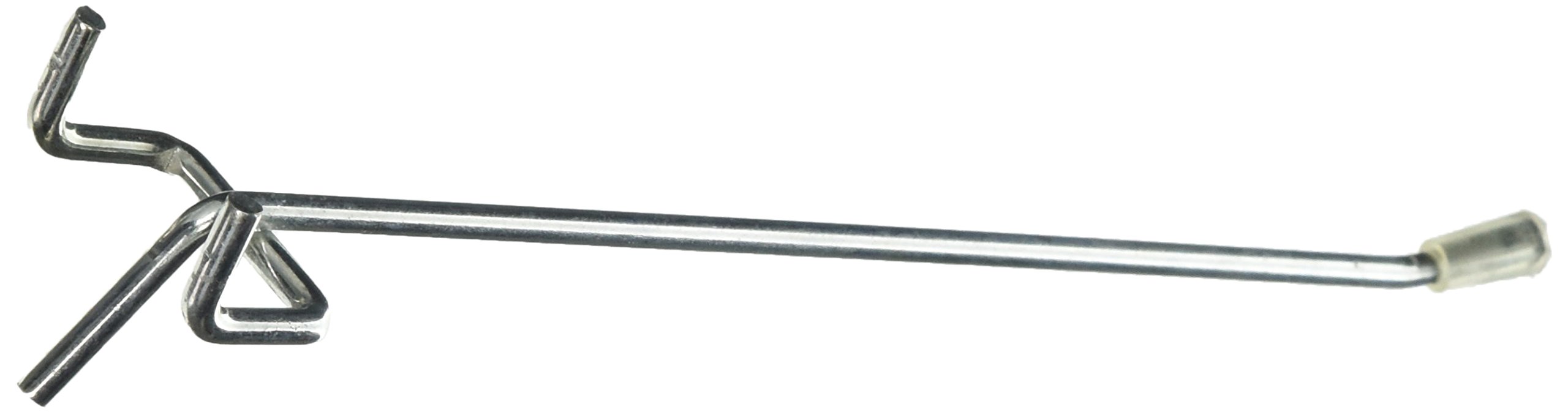 Merriway BH04938 (48 Pcs) Single Pegboard Hooks BZP 150mm to Fit 25mm Pegboard - Pack of 48 Pieces