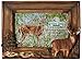 Rivers Edge Products 4x6 Picture Frame, Rustic Poly Resin Photo Frame for Hunting and Outdoors, Tabletop, Includes Glass Insert, Deer
