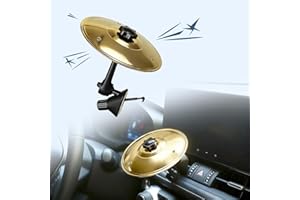 CHMI Car Cymbal, Car Cymbal Air Vent, Mini Drum Crash Cymbal For Car Vent, Music Lovers (Gold)