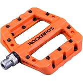 ROCKBROS Nylon Fiber Bike Pedals Lightweight Platform MTB BMX 9/16" | Durable nylon composite body with wide platform, smooth bearings and universal fit for mountain, BMX and commuter bikes.