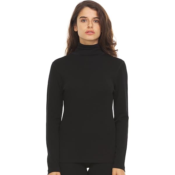100% Merino Wool Long Sleeve Midweight Mock Neck - Warm Sweater