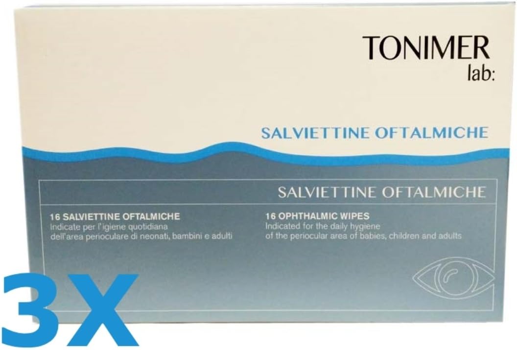3X TONIMER LAB - Ophthalmic Wipes for Daily Hygiene - 48 Wipes