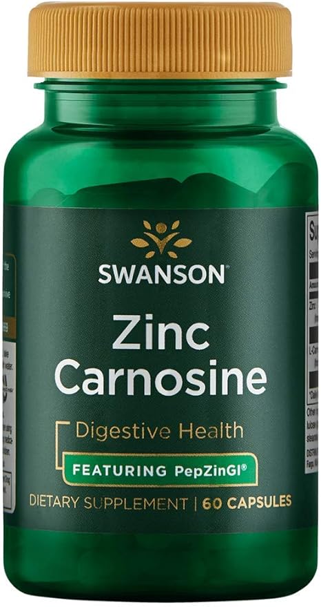 Amazon Com Swanson Zinc Carnosine Pepzin Gi Digestive Support Gastric Health 60 Capsules Health Personal Care