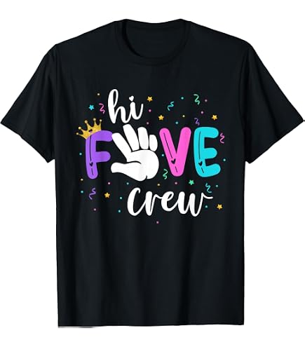 Amazon.com: Kids Hi 5 It's My Birthday Five Years Old Handprint T