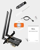 Ubit AX210 WiFi 6E Card 5400Mbps PCIe Intel Bluetooth 5.3 Desktop Windows 11/10 view 8