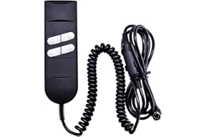 Fromann Recliners Remote Hand Control Handset 180 Degree 5 Pin 4/6 Button with 90 Degree Extension Cord for Power Sofa and Lift Chairs