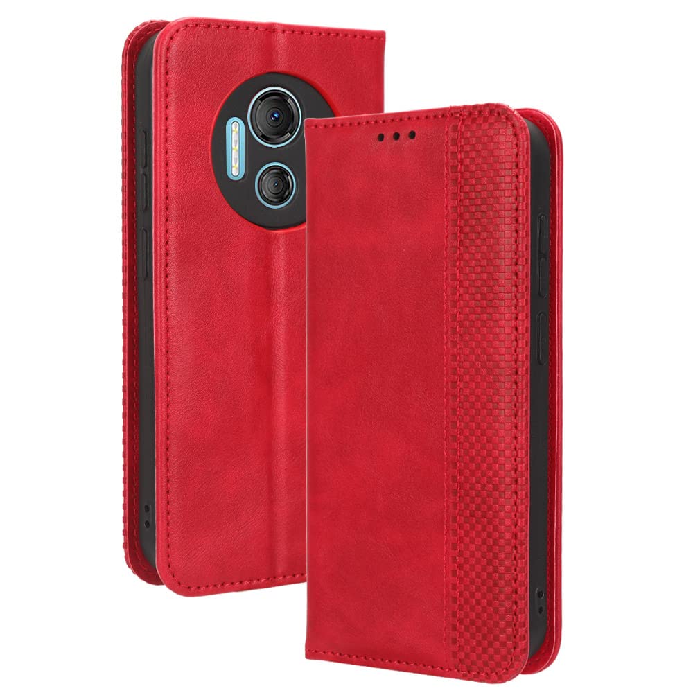 Doogee X97 / X97 Pro Case [Wallet Case] [Kickstand] [Card Slots] [Magnetic Flip Cover] Compatible with Doogee X97 / X97 Pro Smartphone(Red)