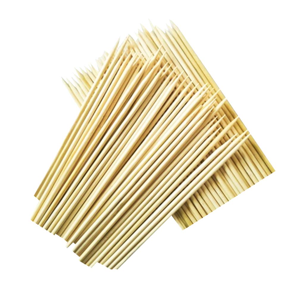 Yarnow 600pcs Bamboo Skewers 25CM Natural Skewers for Barbecue