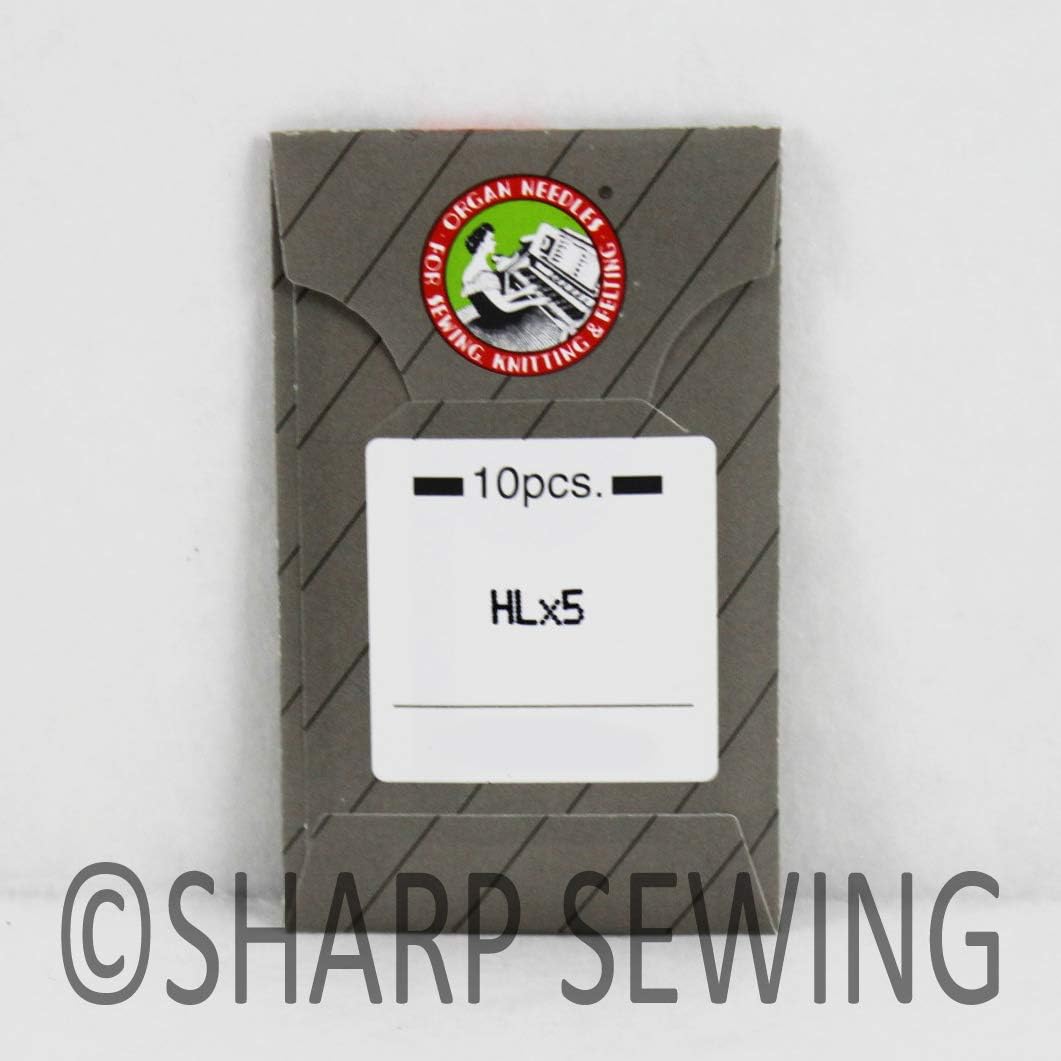 10 Organ HLX5 TITATNIUM (PD) Needles for Brother PQ1300